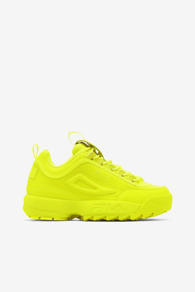 Fila Disruptor 2 Premium Yellow Sneakers Womens - NZ 82640-RXKY